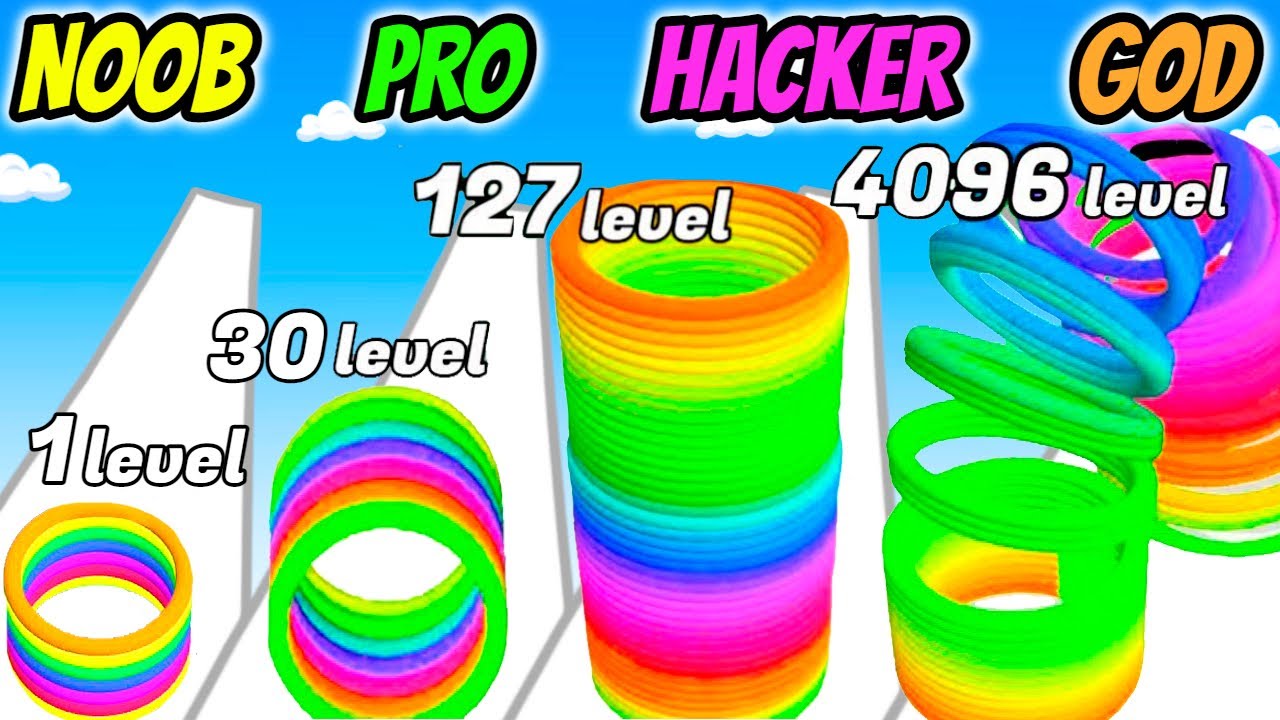 Level Up Slinky - NOOB vs PRO vs HACKER vs GOD