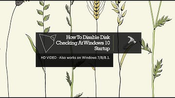 How To Disable Disk Checking At Windows 10 Startup