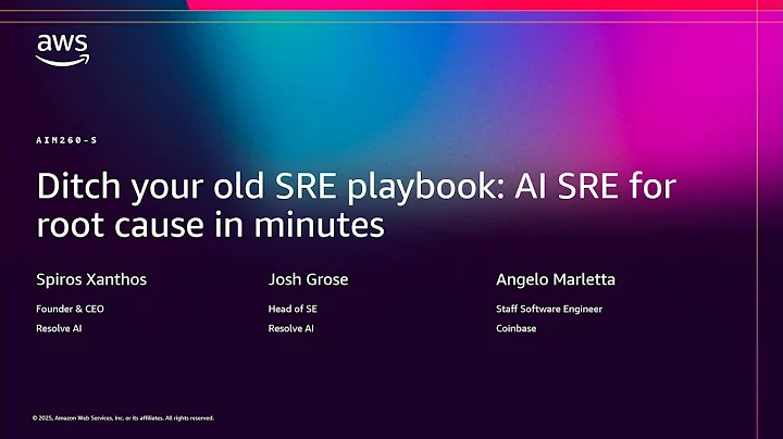 AWS re:Invent 2025 - Ditch your old SRE playbook: AI SRE for root cause in minutes (AIM260)