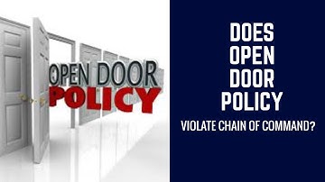 For management, does open door policy conflict with chain of command?