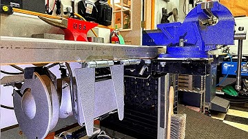 Hide-A-Way Bench GRINDER and removable BENCH vise. Get your SPACE back!!!