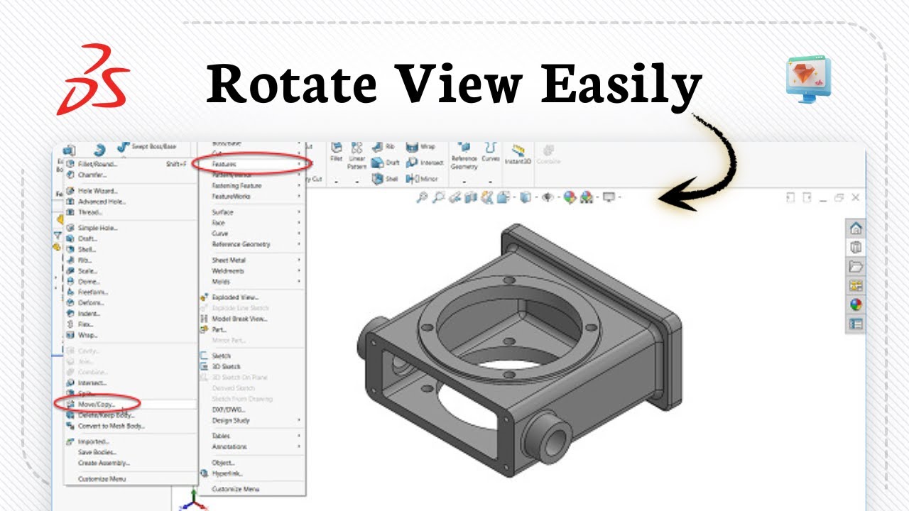 How to rotate view in SolidWorks (Camera Control)