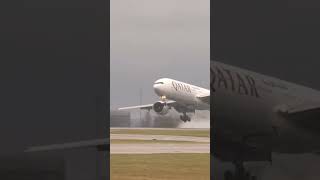 DRAMATIC GO AROUND from the Qatar 777 caught on our live stream today at Manchester Airport