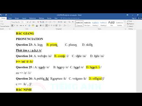 Video CHINH PHỤC PHẦN PHÁT ÂM, TRỌNG ÂM - THI VÀO 10 (PHẦN 2) - youtube