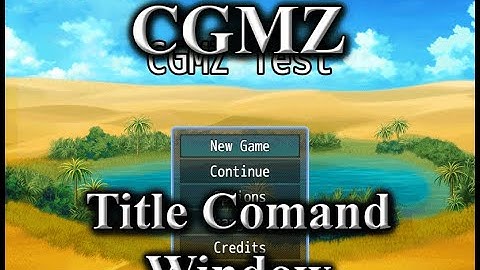[CGMZ] Title Command Window for RPG Maker MZ