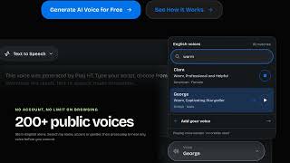Play HT — AI Text to Speech & Voice Preview Demo