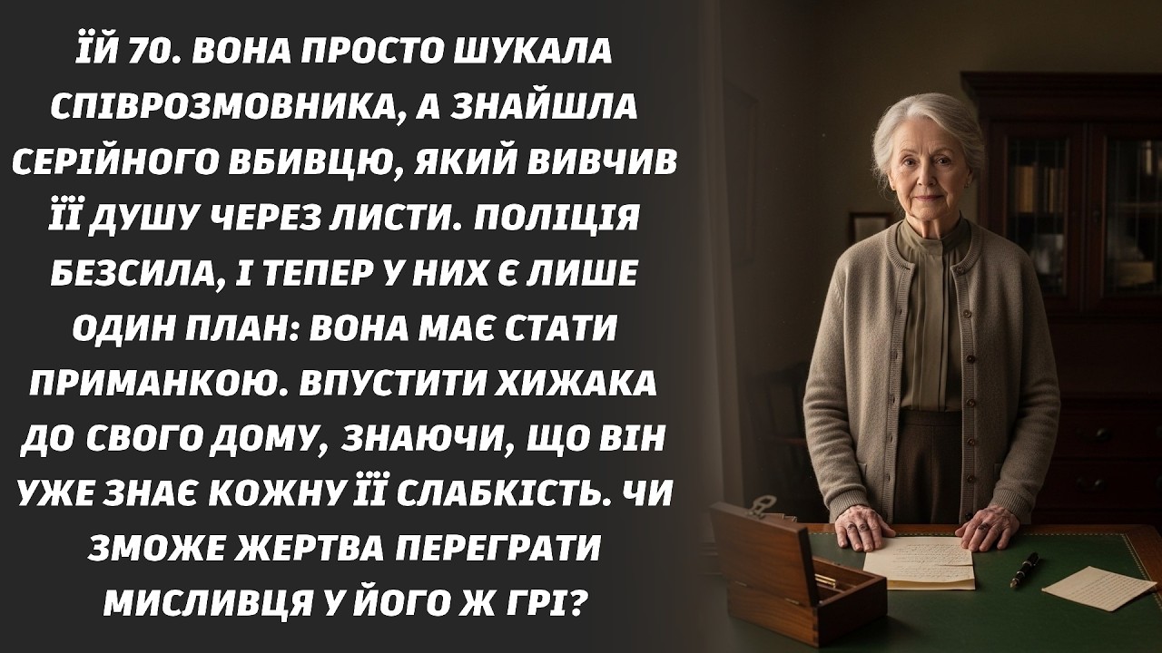 Детектив запропонував мені, 70-річній вдові, стати приманкою для маніяка.