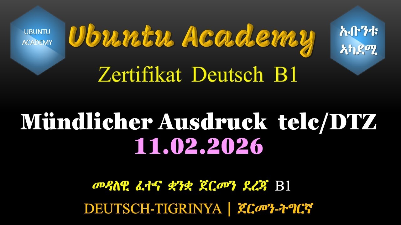 B1 Sprechen | telc/DTZ | Prüfungsvorbereitung