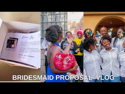 SURPRISE BRIDESMAID PROPOSAL|MAKE THE DIY PROPOSAL BOXES ON A BUDGET|REACTIONS!  WEDDING SERIES EP 4