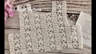 : How to Crochet an Easy Lacy Stitch. Simple 2 Row Repeat for Summer Tops