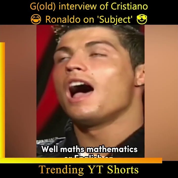 G(old) interview of Cristiano Ronaldo on 'Subject' #ronaldo #study #comedy