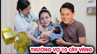 Vừa sinh con trai, Hồ Bích Trâm được chồng tặng ngay 10 cây vàng