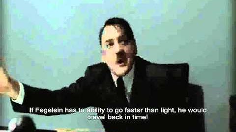 Hitler is Informed neutrinos go faster than light.