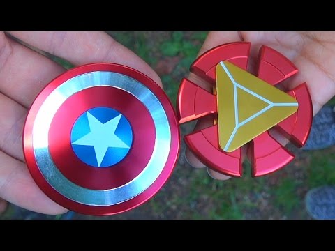 Captain America Shield Fidget Spinner VS Iron Man Fidget Spinner!!! Captain America Shield Fidget Spinner VS Iron Man Fidget Spinner!!!