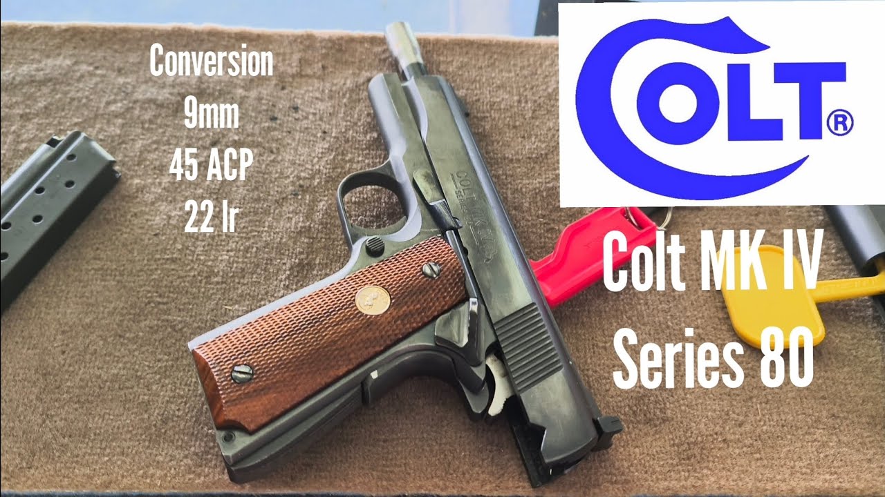 1911 Colt mk IV, series 80, 9mm en conversion  22lr, un bon classique des familles. Typé M1911A1.