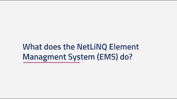 What does the NetLiNQ Element Management System (EMS) do?