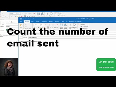 Count the number of email sent from Excel
