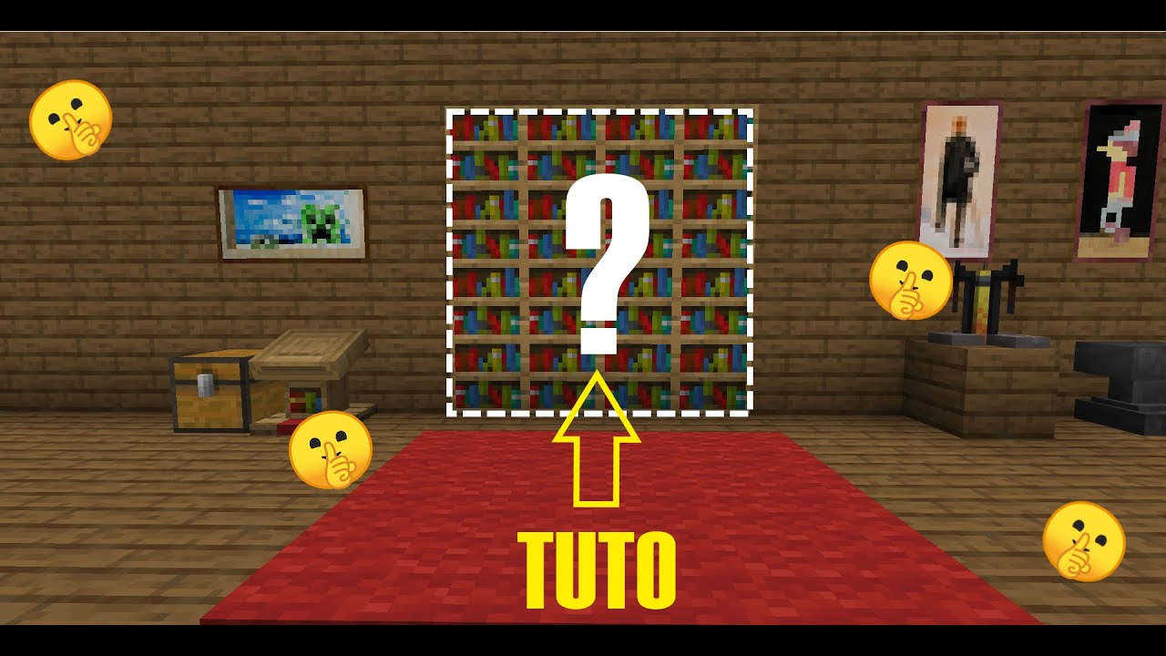 Faire un passage secret dans une bibliothèque - Minecraft Bedrock