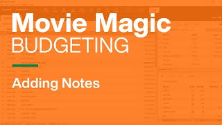 Movie Magic Budgeting - Adding Notes screenshot 5