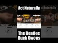Act Naturally Buck Owens The Beatles Guitar Chords #Shorts