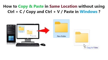How to Copy & Paste in Same Location without using Ctrl + C / Copy and Ctrl + V / Paste in Windows ?
