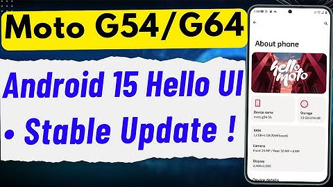 ENABLE Hello Ui And Android 15 Update In Moto G54 5g Smartphone | Any Motorola phone A15 update