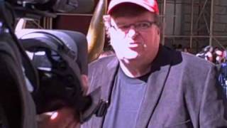 Michael Moore Interviewed by CNN at Wall Street's 