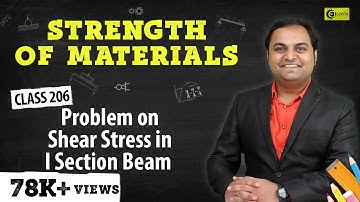 Problem on Shear Stress in I Section Beam - Shear Stress in Beams - Strength of Materials