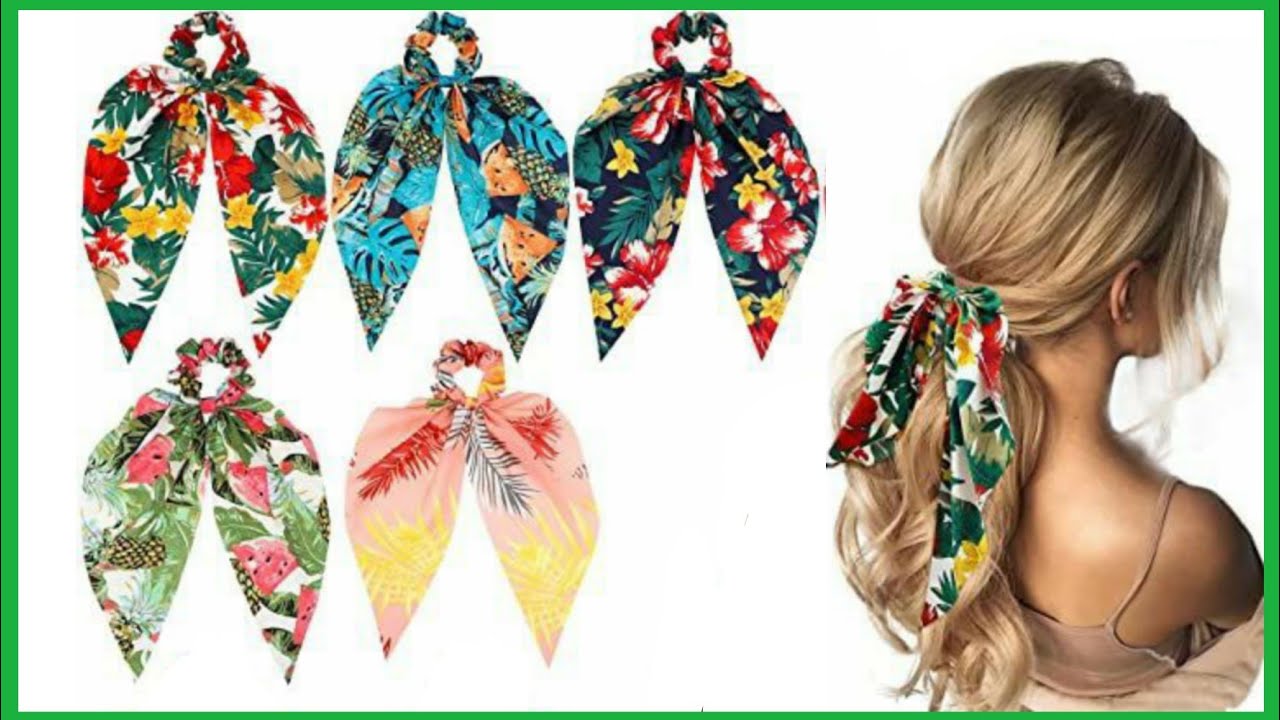 ✔Diy Scrunchies/Easy Bow/Cómo Hacer Scrunchies o Coleteros Con Lazo//Tutorial de costura Fácil