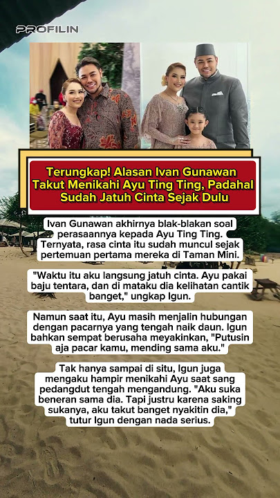 Terungkap, Alasan Ivan Gunawan Takut Menikahi Ayu Ting Ting #infoseleb #selebviral #artisviral