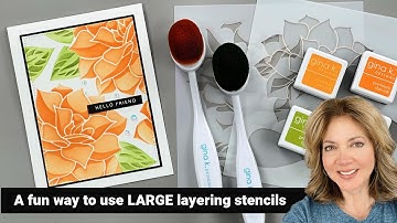 Fun ways to use LARGE layering stencils!