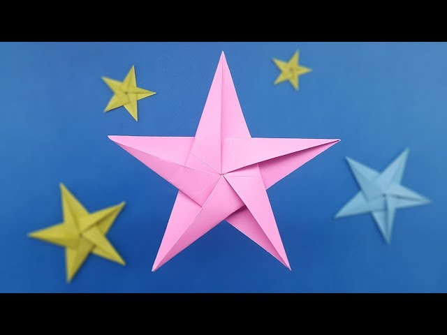 How to make Origami Star - Five Pointed Paper Star Instructions 