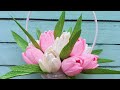 ABC TV | How To Make Valentines Tulip basket From Crepe Paper - Craft Tutorial