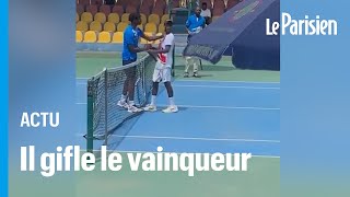 Tennis : battu, un jeune espoir français gifle son adversaire