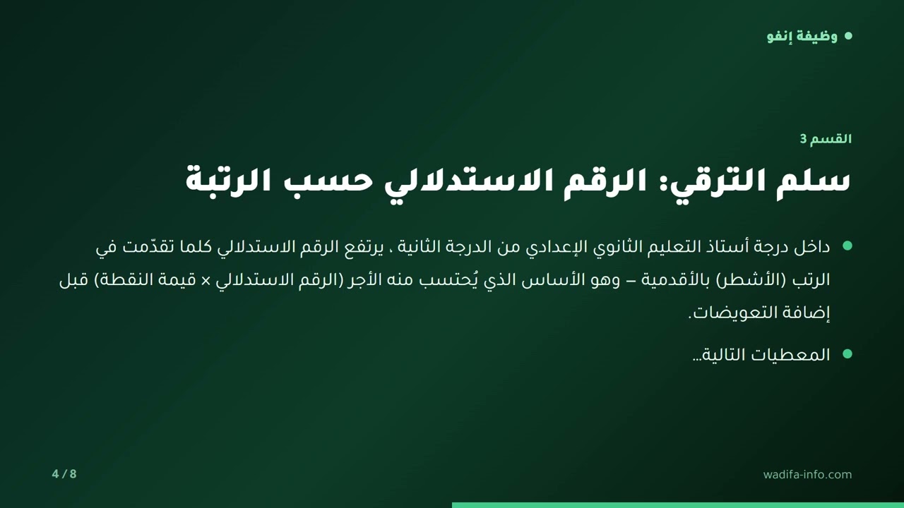 راتب أستاذ التعليم الثانوي الإعدادي من الدرجة الثانية: 7 363 درهم شهرياً