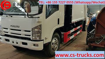 ISUZU garbage truck ready for 40HQ Container delivery