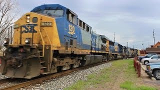 CSX AC44CW, SD50-2, SD50-3, & C40-9W ride the SE Wye in Plymouth as they lead 5 loaded Racks