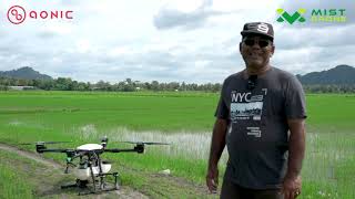 [Mist Drone Testimony] - Peluang Melakukan Servis Semburan Sawah Padi dengan Dron