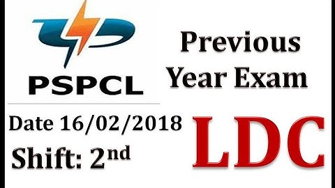 PSPCL LDC PREVIOUS YEAR SOLVED PAPER 16/02/2018 Shift 2