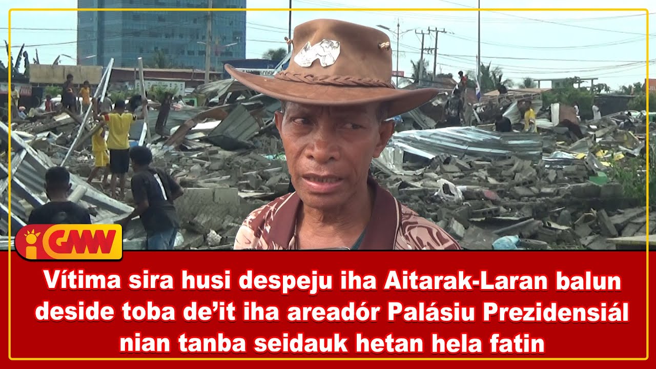 Vítima sira husi despeju iha Aitarak-Laran balun deside toba deit iha areador Palasiu Prezidensial