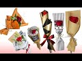 10 Type of flower wrapping. Only 1 rose wrapping tutorial, How to wrap a single rose