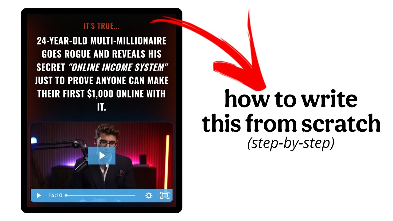 how to write a sales page from scratch (step-by-step) - YouTube