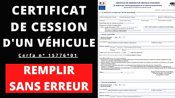 Puis-je rouler avec un certificat de cession ?