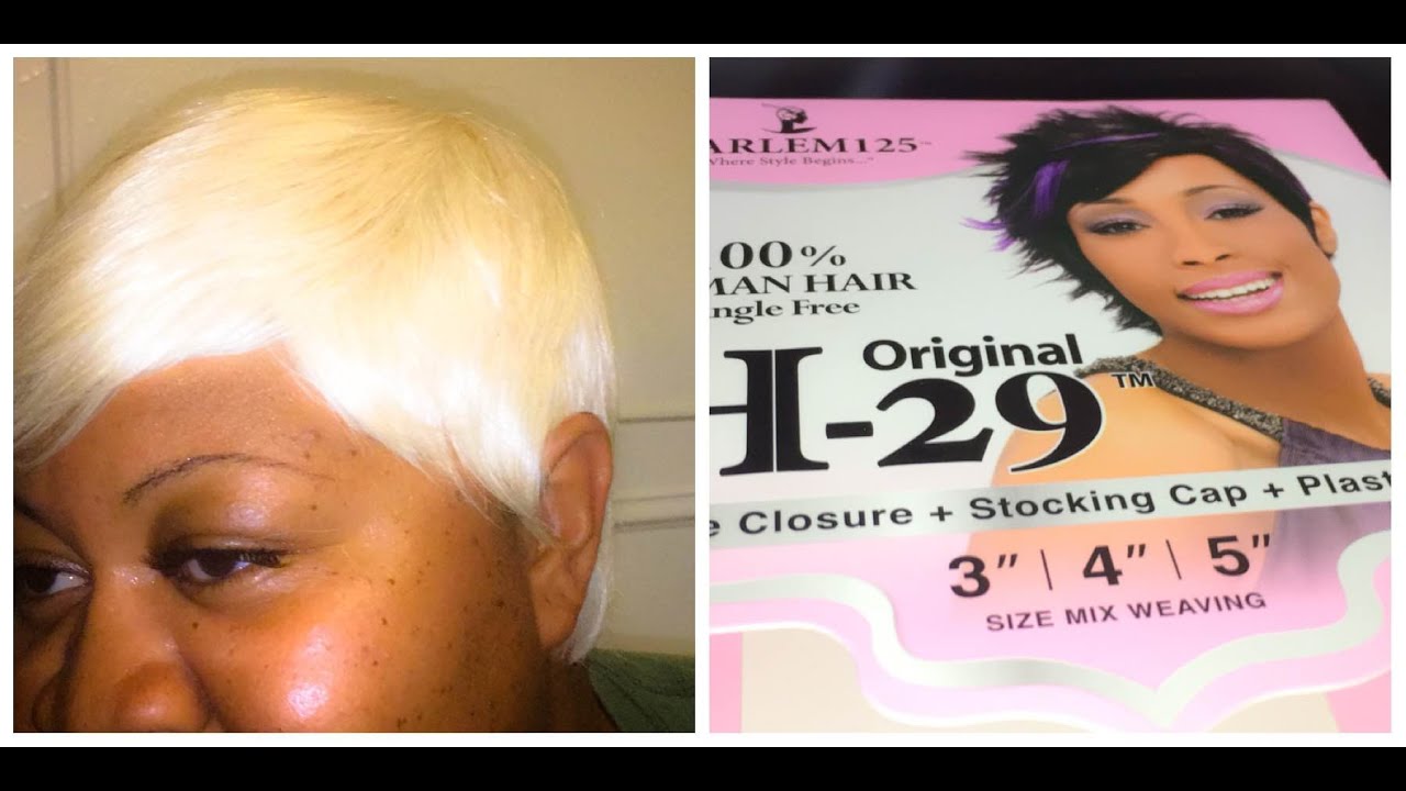 29 pcs pixie/platinum blonde/quick weave