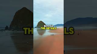 Haystack Rock: Oregon’s Coastal Icon 🎬🏖️#HaystackRock #CannonBeach #beach #rock