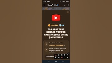 Top Apps That Reward You for Walking (FULL GUIDE) | MemeGirls | Memefi Youtube Video Code