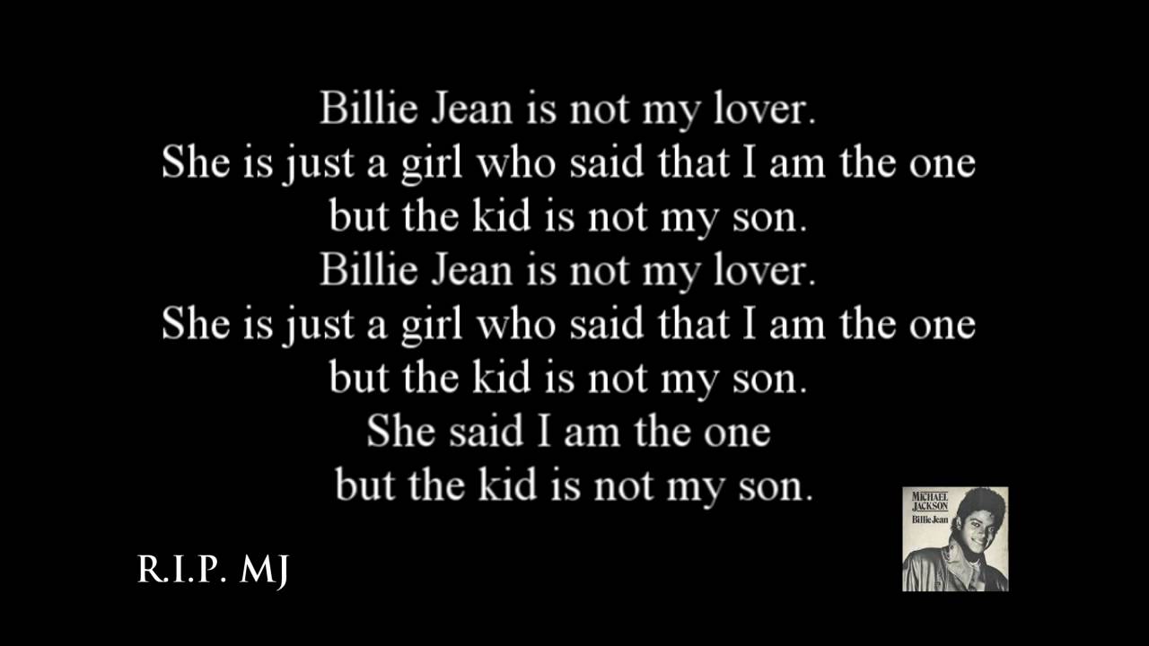 Michael Jackson Billy Jean Lyrics Youtube - michael jackson billie jean roblox id