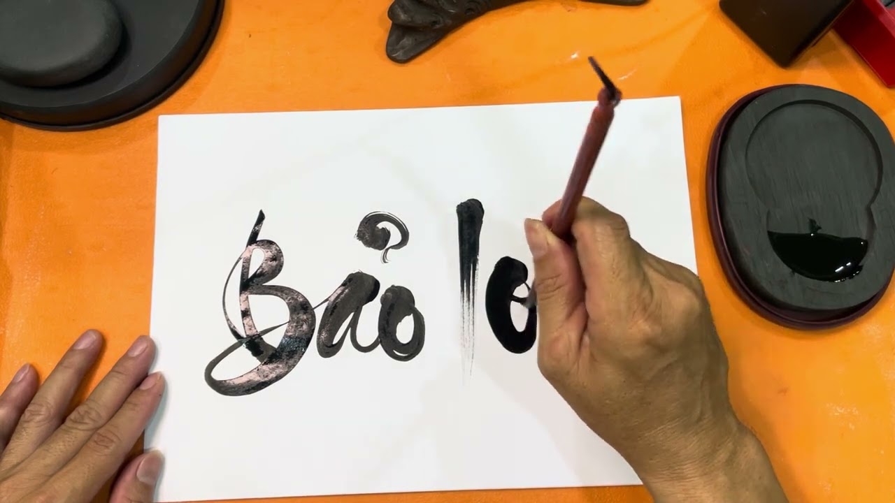 Cách viết thư pháp Chữ Bảo Lộc 84 | Làm thế nào viết 1000 chữ ?