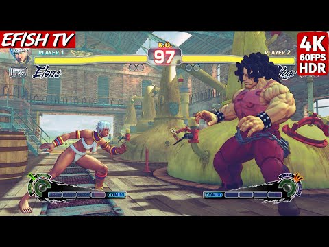 Size doesn't matter...Elena & Hugo (Hardest AI) - Ultra Street Fighter IV