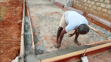 Paver block side concrete 